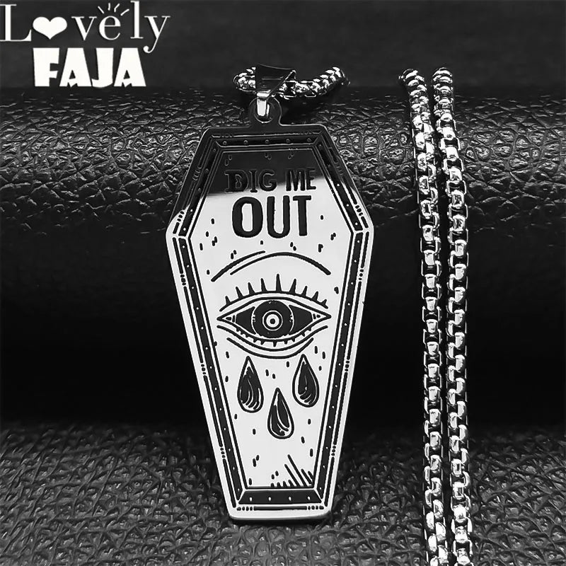 Silver Chain Dark Punk Dig Out Coffin Eyes Tears