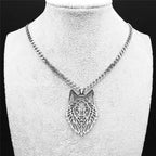 Wolf Pendant Necklace — Silver Stainless