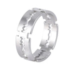 My Shape Punk Razor Blade Ring for Men Women Silver Color Stainless Steel Finger Rings Fashion Hippop Party Jewelry