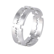 My Shape Punk Razor Blade Ring for Men Women Silver Color Stainless Steel Finger Rings Fashion Hippop Party Jewelry