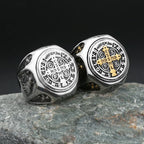 Saint Benedict Cross Ring — Stainless Steel
