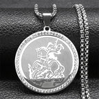 1pc Eye Pendant Necklace Stainless Steel Blue Enamel and Embellishment Suitable for Men and Women's General Couple