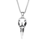 Vintage Nordic Vikings Raven Pendant Necklace Odin Animal Skull Stainless Steel Necklaces For Men Women Fashion Amulet