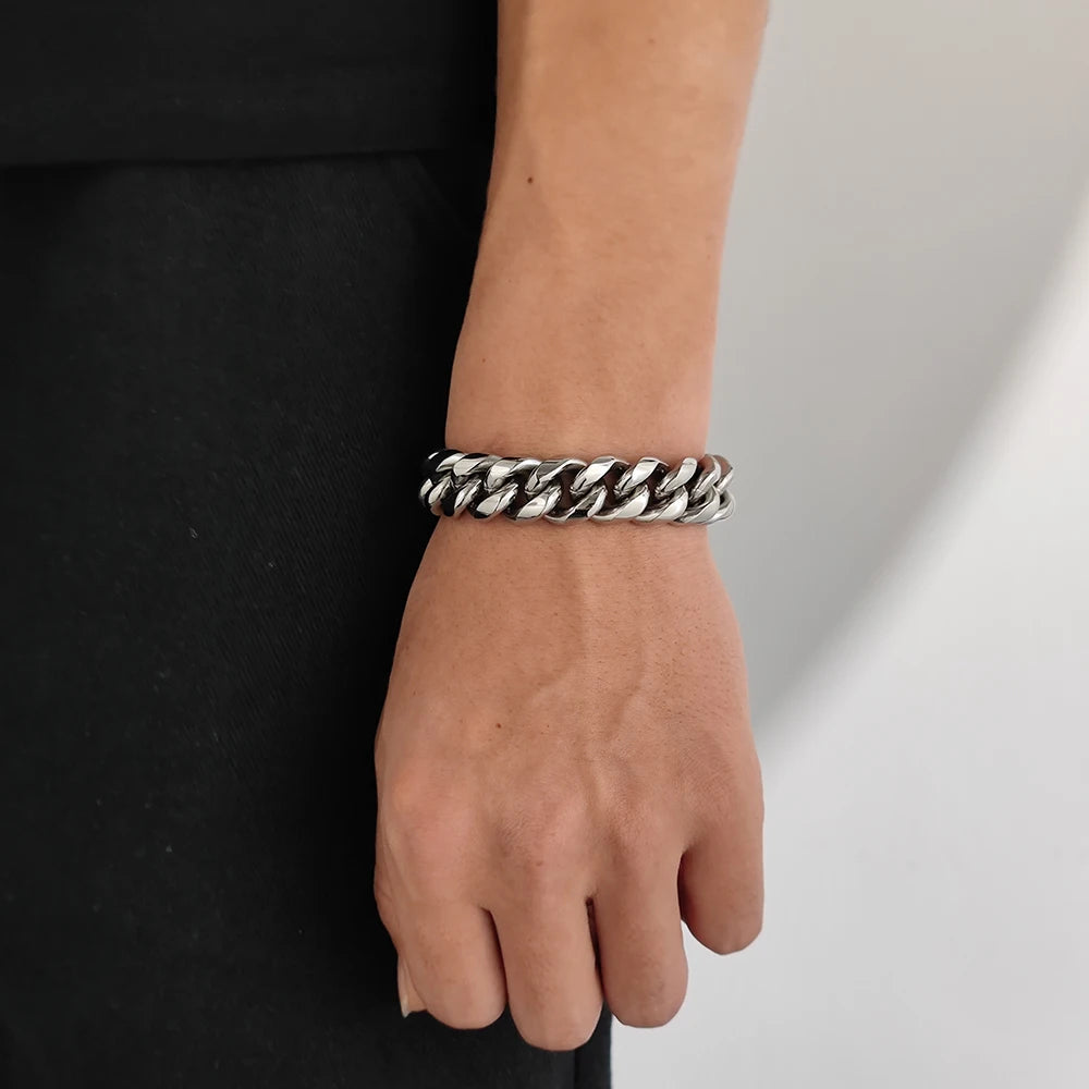 Stainless Steel Cuban Bracelet Miami Heavy