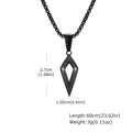 Casual Geometric Necklace for Men Boys,Stainless Steel Four Pointed Star Collar,Hiphop Punk Jewelry Gift