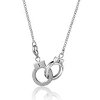 Vintage Handcuffs Pendant Necklace Chain — Stainless Steel