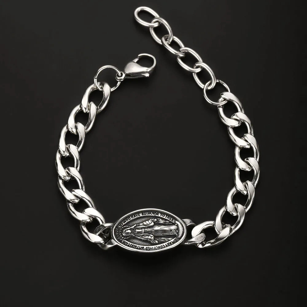 Virgin Mary Prayer Bracelet — Stainless Steel