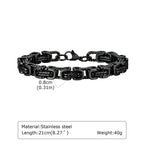 Black Byzantine Braided Bracelet — Stainless Steel