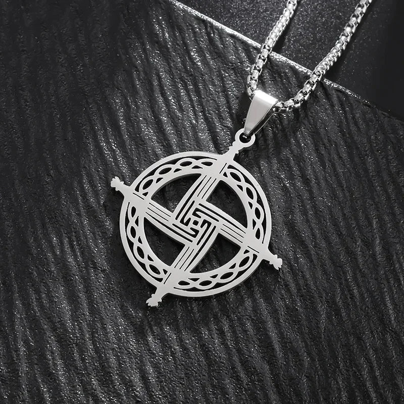 Inverted Cross Stainless Steel Pendant Necklace