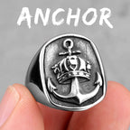Anchor Lighthouse Ring — Stainless Steel