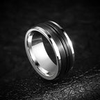 Rings For Men 9mm Original Male Classics Black Lassa Craft Comfort Fillet Party Engagement Gift Jewelry,Engraving