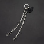 1pc Trendy Metal Shoe Chain - Gothic Skull Moth Pendant Classic Combat Boot Accessories Punk Charm Street Style Shoe