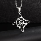 Flower of Life Chakra Spirituality Stainless Steel Necklace Archangel Sacred Geometry Metatron Necklace Pendant Solomon Jewelry