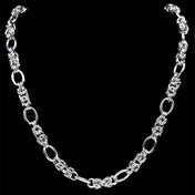 Woven Byzantine Chain Necklace — Stainless Steel