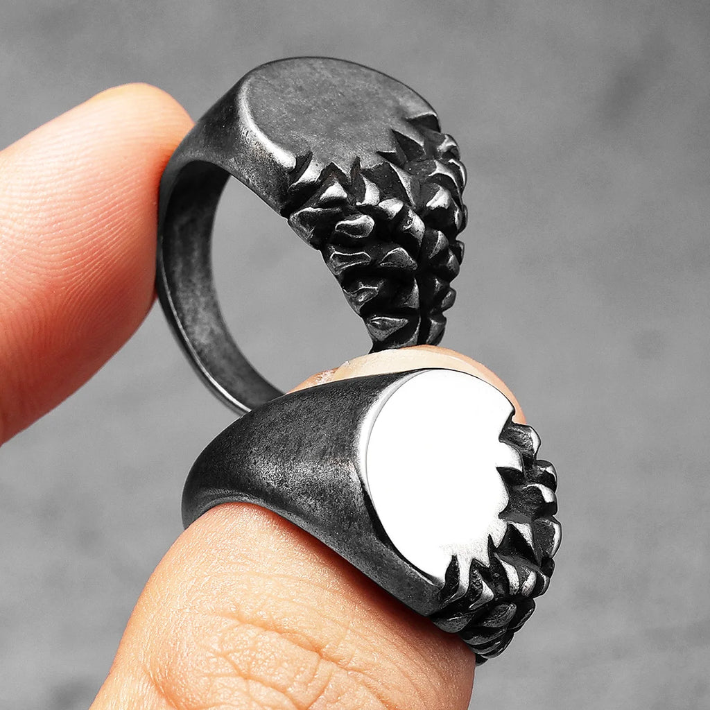Gravel Texture Ring — Stainless Steel
