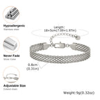 Minimal Mesh Chain Bracelet 8mm — Stainless Steel