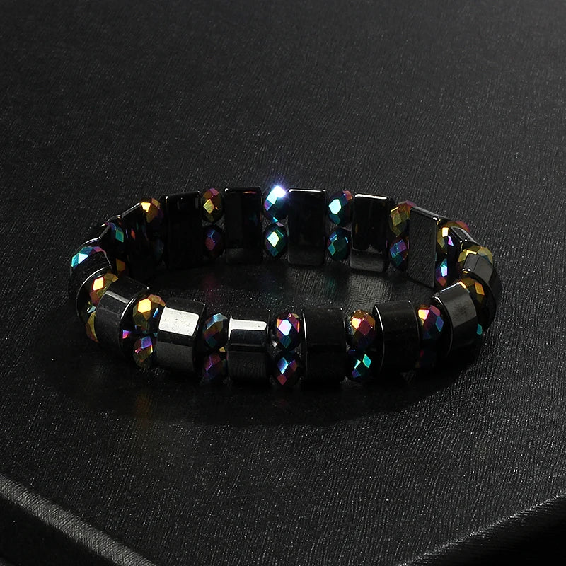 Fashion Wave Hematite Magnetic Bracelet Men Original Beaded Hematite Energy Bracelets for Women Positive Energy Jewelry