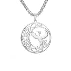 Winged Bird Totem Pendant Necklace — Stainless Steel