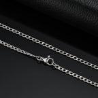 Braided Link Chain Choker Necklace — Stainless Steel
