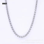 Hmeey 3MM-8MM STAINLESS STEEL TWIST LONG CHAIN NECKLACE FOR MEN Neck Punk Jewelry Pendant Accessories Male Chains