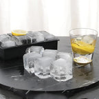 Ice Cube Tray Silicone Ice Ball Freezer Mold Square Ice Cube Maker with Lid 4/6/8 Grids for Whiskey Cocktail Coffee