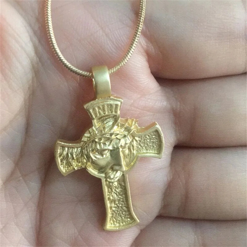 Gothic Inverted Cross Pendant Necklace