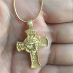 Gothic Inverted Cross Pendant Necklace
