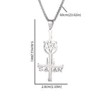 Inverted Cross Stainless Steel Pendant Necklace