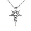 Devil Eye Pentagram Pendant Necklace — Stainless Steel