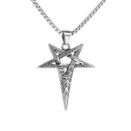 Devil Eye Pentagram Pendant Necklace — Stainless Steel