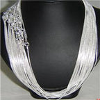 Silver-Tone Snake Chain Necklace — 1.2mm 80cm