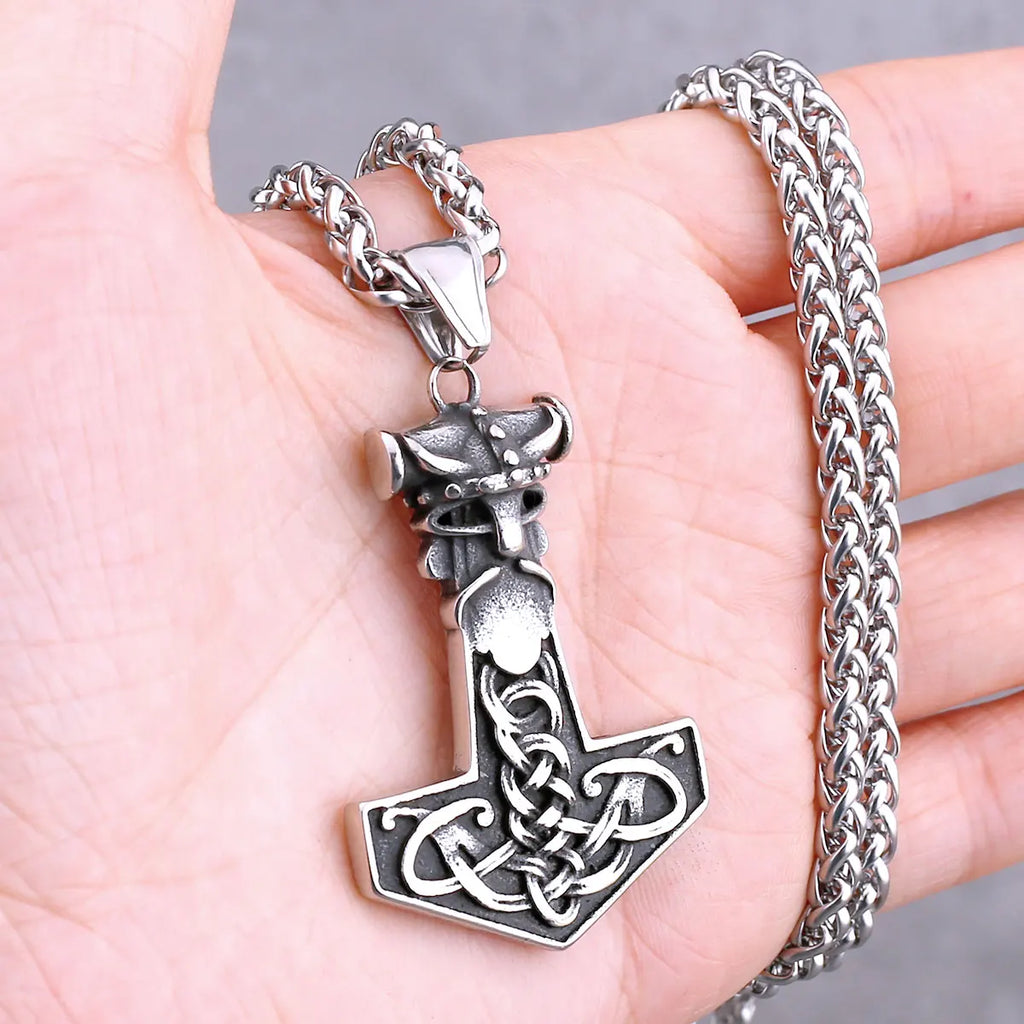 Nordic Vikings Tree of Life Odin Necklace Various Men Celtic Amulet Pendant Stainless Steel Vintage Charm Punk Jewelry