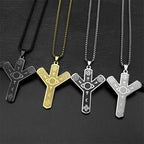 Norse Viking Compass Cross Pendant Necklace