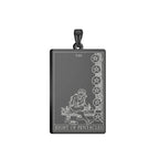 Dawapara Pentacles Tarot Card Pendant for Necklace Stainless Steel Golden Black Jewelry Accessories Charms Pendants