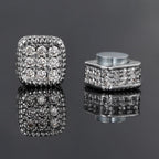 Iced Out Magnetic Ear Clip — Silver