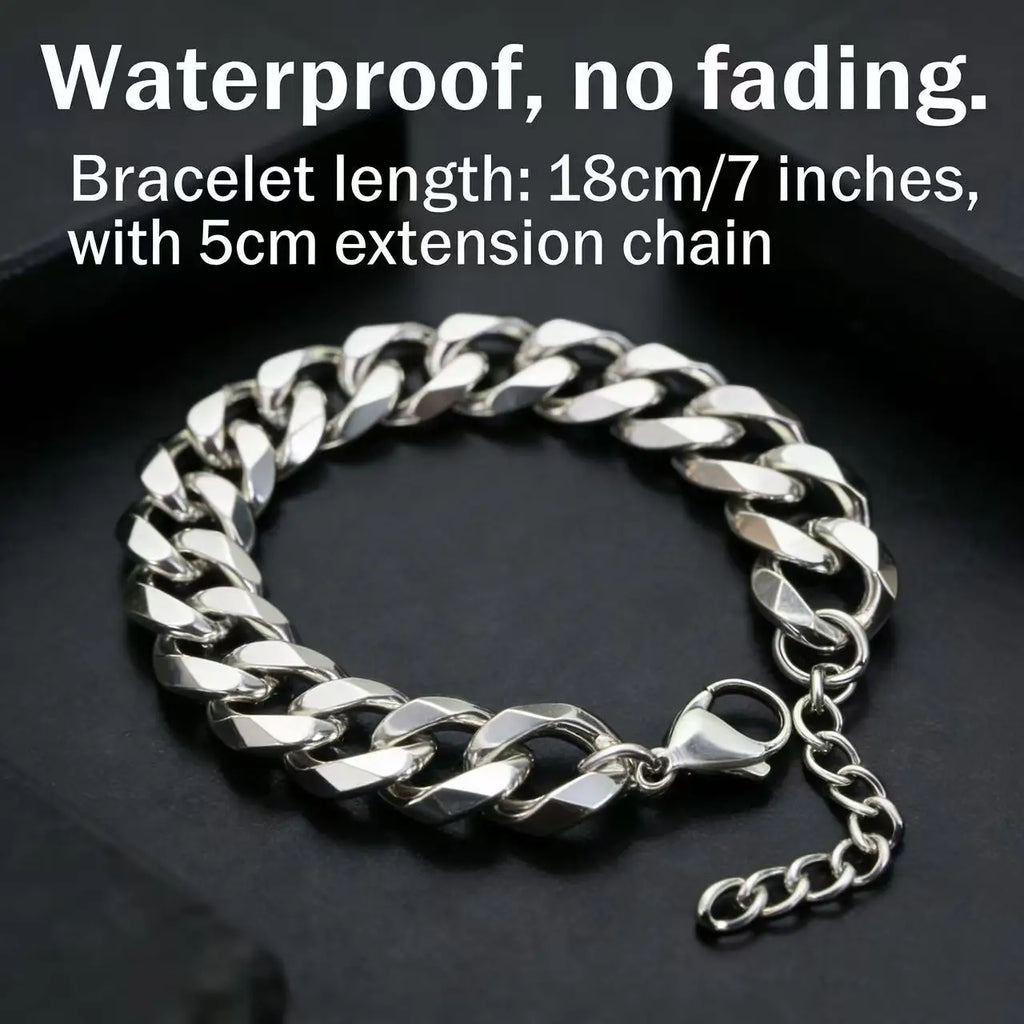 Cuban Chain Bracelet 15mm — Stainless Steel