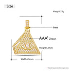 Trendy Round Zircon Copper Pendant Necklace for Men Fine Hip Hop Jewelry Pendant with Rope Chains