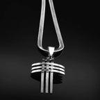 Cross Snake Steel Pendant Novelty Trinity Stereo