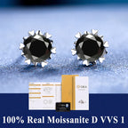 Moissanite Studs Earrings Pass Diamond tester Pen For Men Women 18K Platinum Plated Bride Wedding Gemstone 925 Silver Earrings