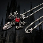 Stone Cross Pendant Necklace