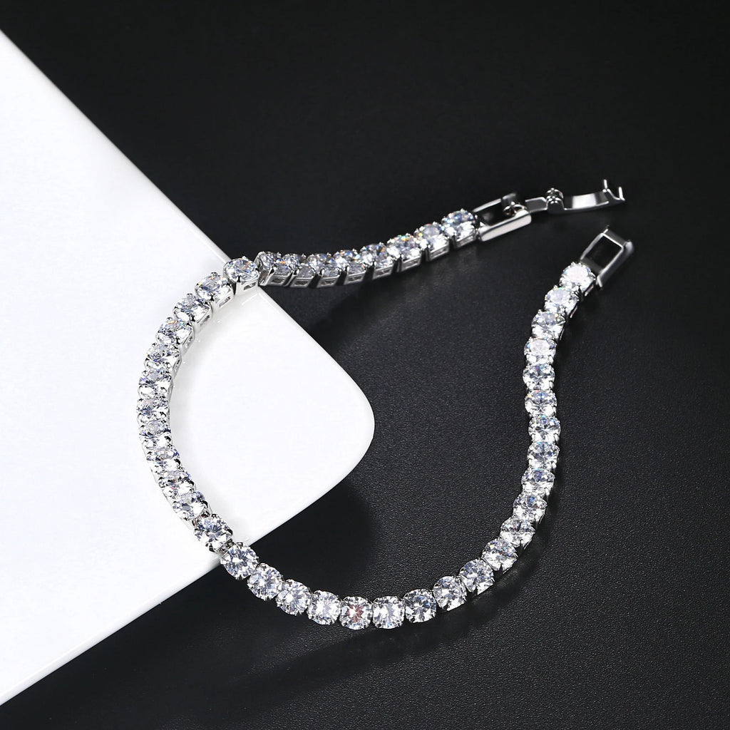 Iced Out Tennis Bracelet 3-5mm — Stainless