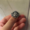 Retro Lion Open Ring — Silver
