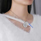 Stainless Steel Lightsaber Pendant Necklace Classic Movie Series Universe War Force Jewelry for Fans Gifts