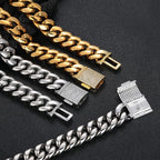 18K Gold Cuban Chain Necklace Iced Out 18MM