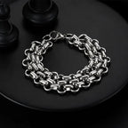 2022 New Trendy 316L Stainless Steel Base Chain Bracelet for Men Women Link Cuban Byzantine Coffee Beans Pig Nose Jewelry Gift