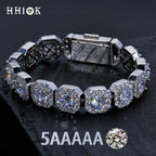 Valentine Day Cluster Tennis Bracelet Hip Hop Jewelry Sparkle 5A CZ Diamond 10/12mm Rock Sugar Tennis Bracelet Gift