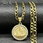 Iced Out Jesus Cross Gold Pendant Necklace