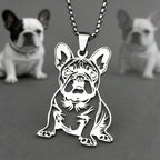 Sweet French Bulldog Chain For Women Men Stainless Steel Silver Color Animal Puppy Pug Dog Lovely Pendant Necklace