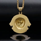 Solid Lion Pendant Necklace — Gold