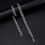 My Shape 3mm-10mm Cuban Chain Stainless Steel Necklaces for Men Male Chains Figaro Box Chain Choker Punk Jewelry 45cm 50cm 60cm